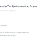 Checksum mcqs