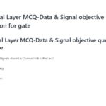 Physical Layer MCQ