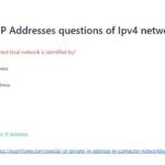 Private IP addresses questions of ipv4