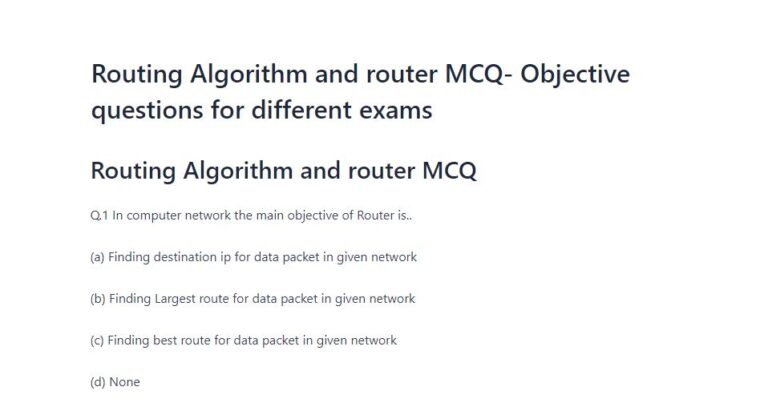 Routing algorithm MCQ
