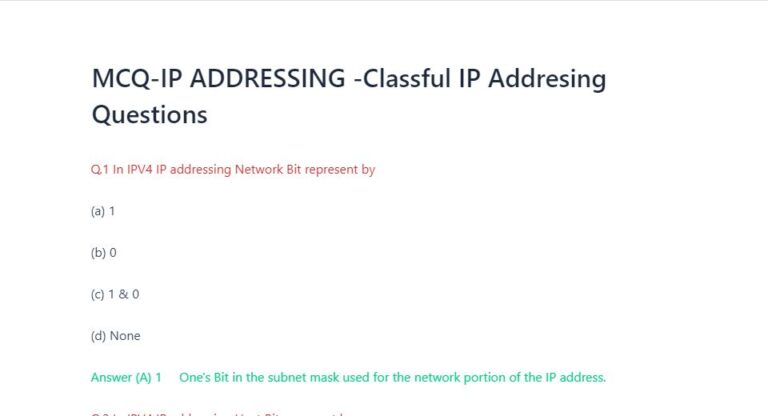 classful ip addressing questions