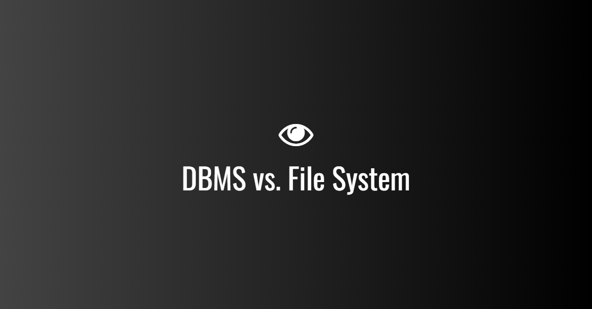 DBMS vs. File System