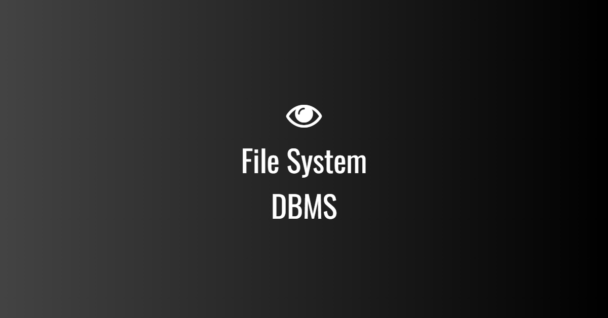 File System in DBMS
