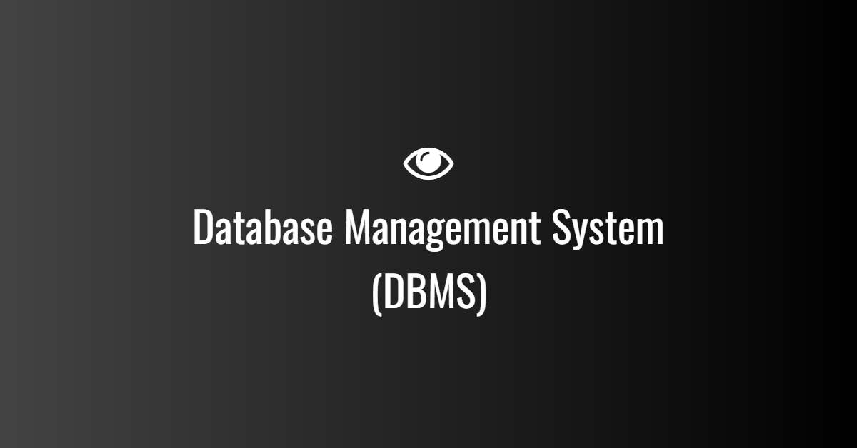 Database Management System (DBMS)