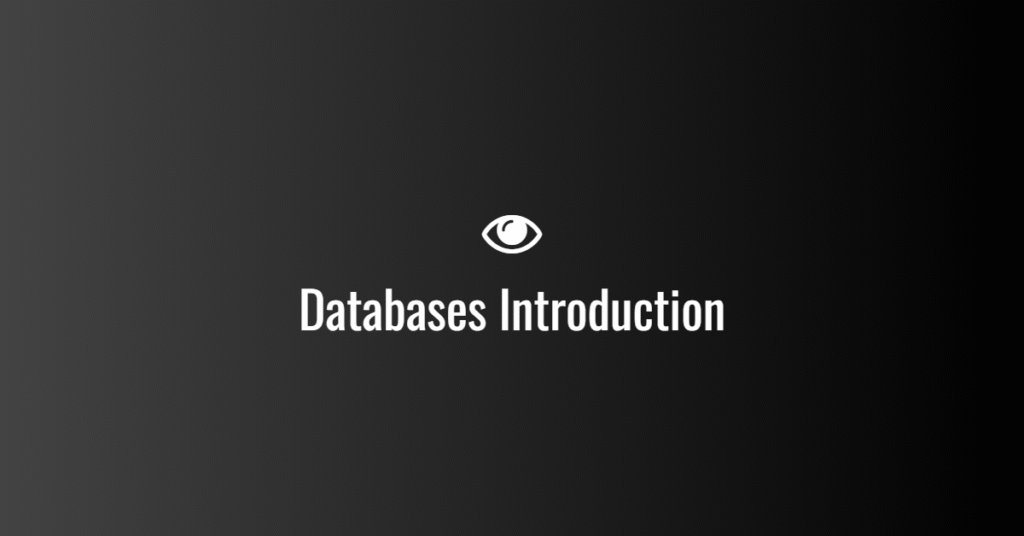 Databases Introduction