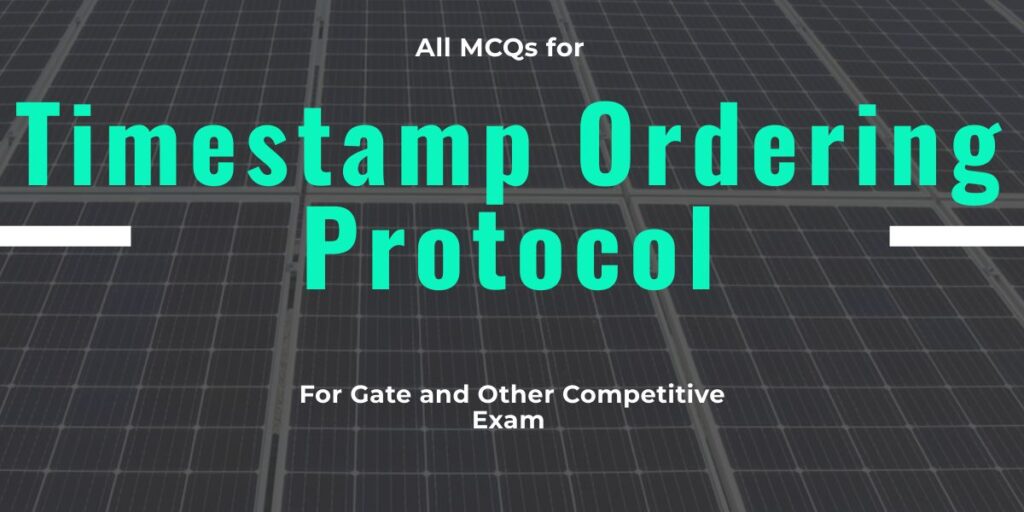Timestamp Ordering Protocol