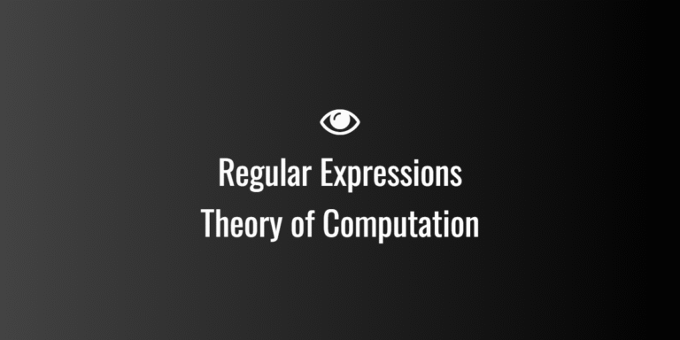 Regular Expressions Theory of Computation